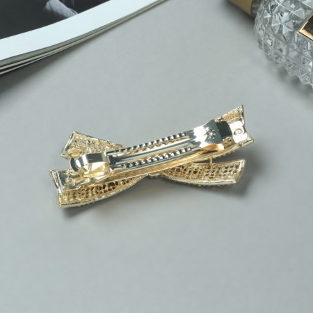 Hair hairpin "Libya" straight bow, 8.5 cm-1