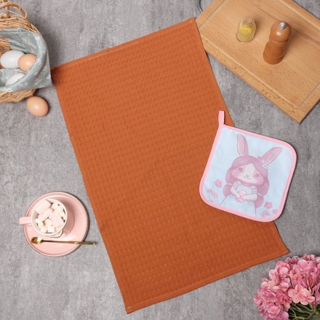 Kit kitchen vright day sever of 19x19cm, waffle towel 35x60cm