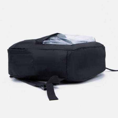 Youth backpack with lightning, external pocket, black color-2
