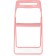 Fold plastic stool, metal/plastic, pink/pink 43x46x81 cm