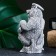 Figure "Bear in a cap with a balalaika" Gray, 14cm