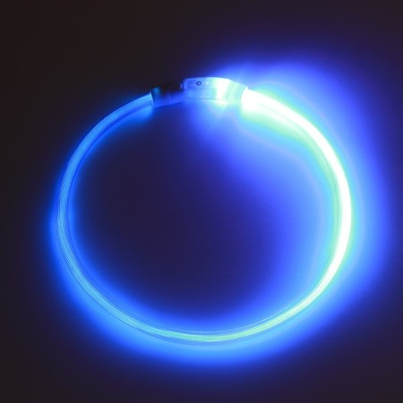 Collar - backlight ring, charging from USB, up to 70 cm, 3 glow modes, blue-3