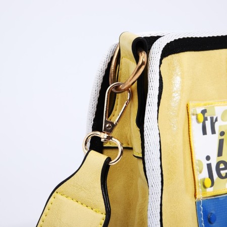 Bag Cross-Bodi with a zipper, yellow color-4