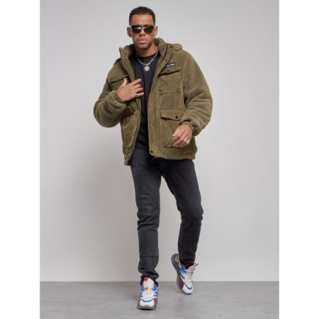 Plush jacket men's, size 52, khaki color-11