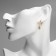 Earrings with rhinestones Xuping Charp pin, white color in pink gold