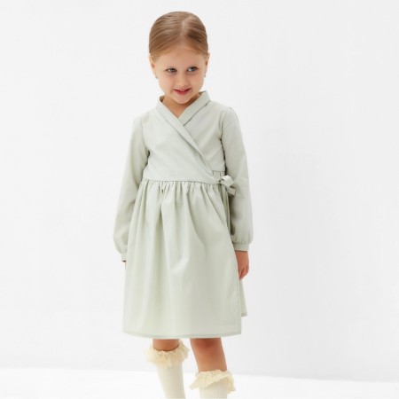 Платье для девочки MINAKU: Cotton collection цвет фисташковый, рост 104 см-3