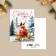 Mini Postcard “Happy New Year!”, Fox, 6 x 8 cm, New Year