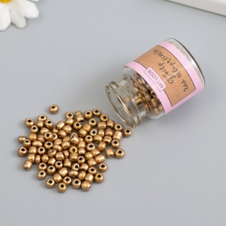 Round 6/0 beads in the bottle "Golden" 2x20 g set 2 pcs-1