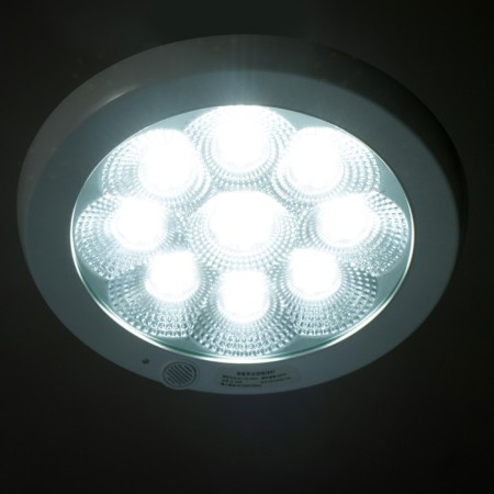 Lamp with the sound sensor "Lyra" LED 12W white 29x29x4.5 cm-2