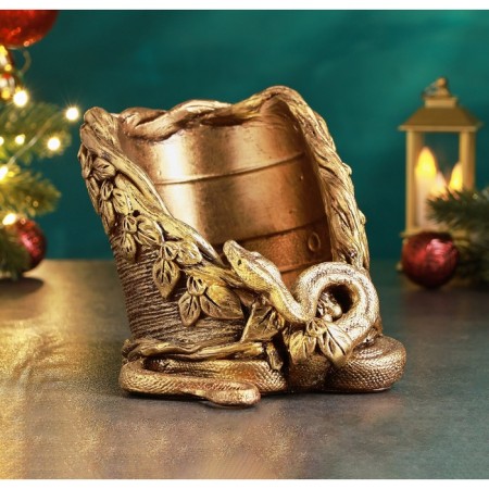 Stand for the bottle "Snake" bronze, 15x18x41cm-1