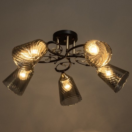 Roni chandelier 5he27 40w Black 62x62x23cm Bayerlux-2