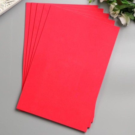 Foamiran "Rubin" 2 mm (set of 5 sheets) A4 format format-4