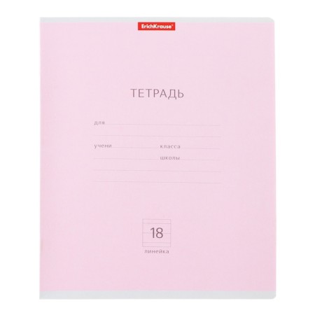 Notebook of 18 sheets in the Erichkrause "Classic", cover coated cardboard, offset block 100% whiteness, mix-3