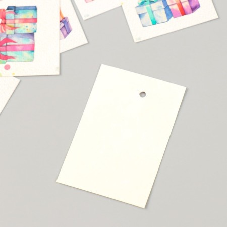 Cardboard Biro "Gifts. Watercolor" set 10 pcs (5 types) 4x6 cm-3