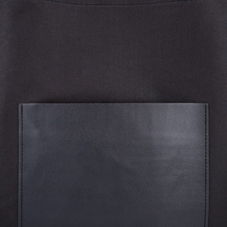 Shoper with pocket, black color, 40 x 35 cm-4