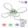 Ceiling chandelier Citilux "Jamini" CL229B141E, 65x65x12.5 cm, 4x22.5W, LED, Gray color.