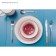 Porcelain shade "Cosmos", d = 21.2 cm, red color