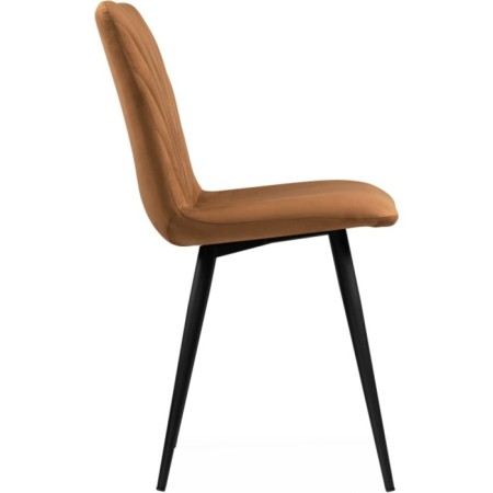 STULL OF A METALLARCASA RALF Metal/Velor, Black/Brick 44x53x83 cm-2