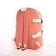 School backpack from textiles with a zipper, 4 pockets, coral color