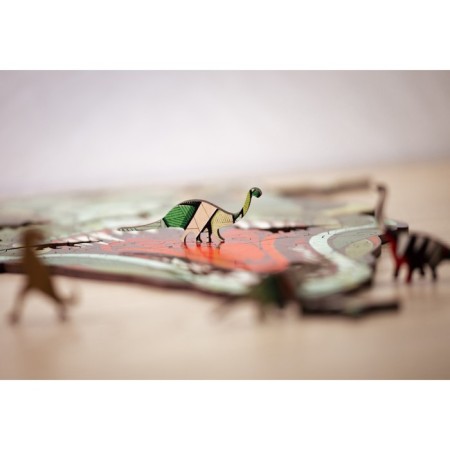Wooden puzzle, puzzle EWA "Dinosaur T-Rex" 57x35 cm-9
