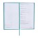 The weekly dated 2025, 85x145 mm, 64 sheets of Escalada, a solid cover made of artificial leather, pancake embossing, block 70 g/m², turquoise, turquoise
