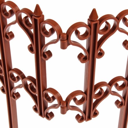 Decorative fence, 25 × 180 cm, 5 sections, plastic, terracotta, "classics"-10