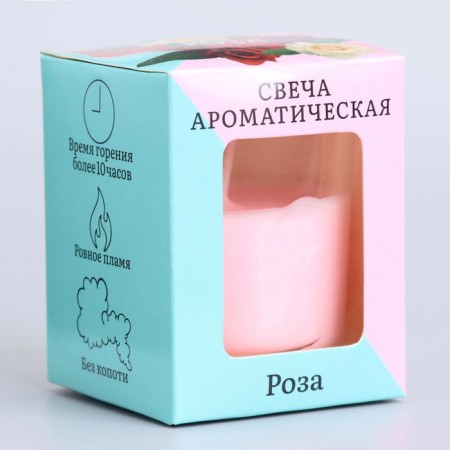Aromatic candle in glass 5x6cm, rose-4