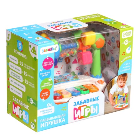Developing toy "Fun games", sound and light effects, with mobile elements-10