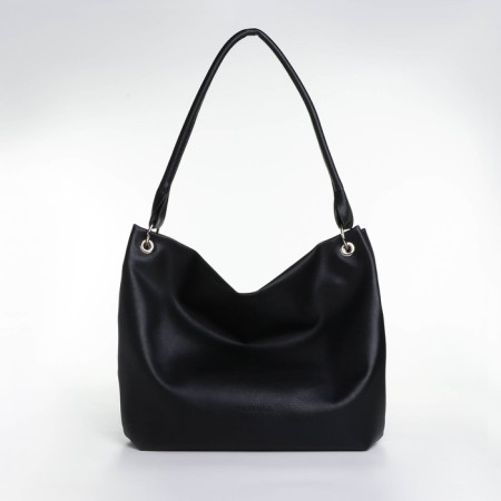 Load bag with a zipper, textura, large size, black color