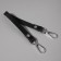 Pen for a bag made of genuine leather, with carbines, 30 ± 2 cm × 1.2 cm, black/silver color