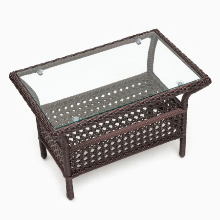 Coffee garden table from artificial rattan 75x45x50cm wenge-1