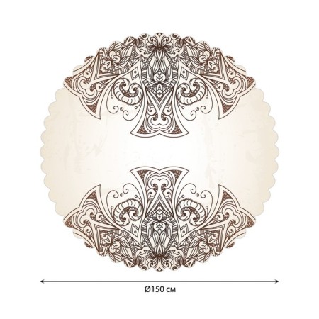 Tablecloth on the table "section of the mandalas", round, Saten, d = 150 cm-1