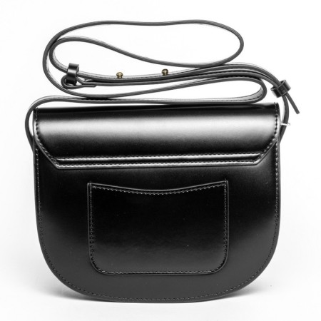 Bag Cross-Body Women's, genuine leather, Ludor black, 20x6x12 cm-1