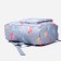 School backpack of textiles with lightning, external pocket, gray color