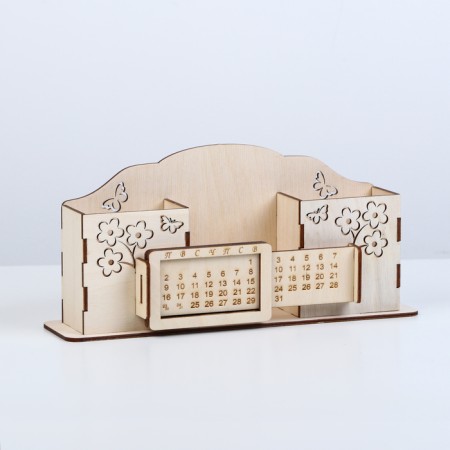 Organizer for clerical objects "Flowers", wood, 28 x 12.5 x 8 cm-1