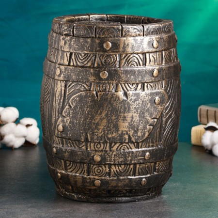 Piggy bank "Barrel" 21x21x30cm, bronze-1