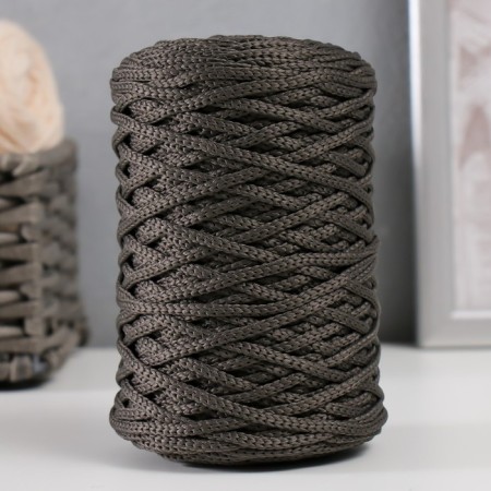 Knitting cord 100% polyester 3mm 100m/200 ± 20g (12-dark gray)
