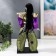 Collectible doll "Samurai in a gold kimono with a sword" 30x12.5x12.5 cm