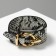 Safari leather bracelet snake, white-black color l = 17.5 cm