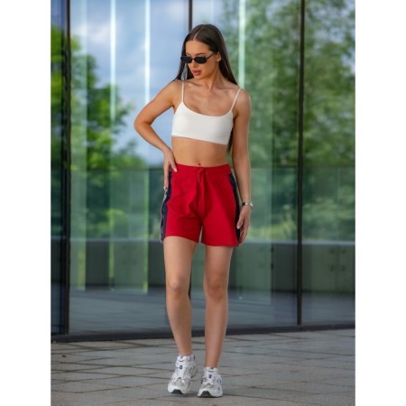 Women's shorts ise, size 48 cm, red color-6