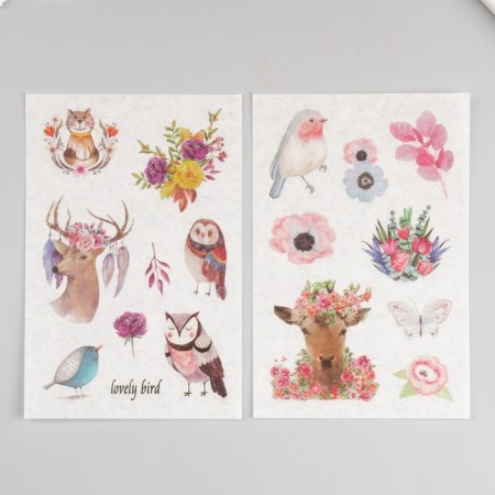 Stick Paper "Forest Deer" set of 6 sheets 18.6x10 cm-3