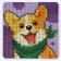 Diamond mosaic Magnet for children "Dog"