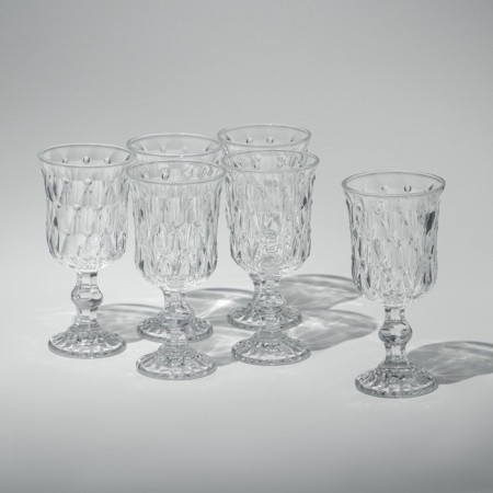 A set of fuepers "Aphrodite", glass, d = 8 cm, h = 16 cm, 210 ml, 6 pcs