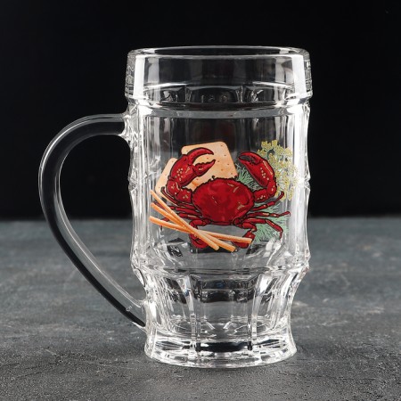 Beer mug "Delicates. Pint ", 500 ml, MIX drawing