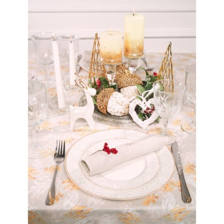 Ashberry tablecloth 140x180 cm, twigs, beige-4