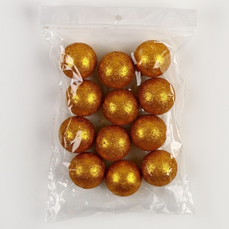 Figure for crafts and decor "Ball", set of 12 pcs., Size 1 pc. - 4 cm, gold color-2