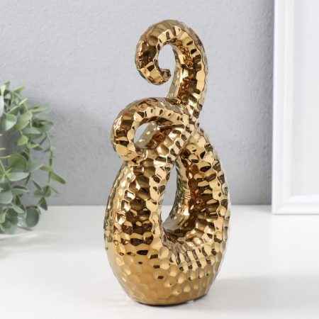 Souvenir Ceramics "Abstraction. Tentacles" gold 12.5x7x25 cm-1