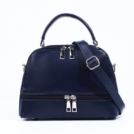 Bag Cross-Bodi with a zipper, blue color