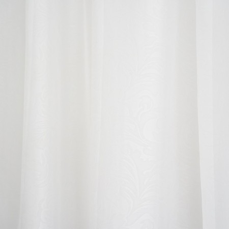 Witerra curtain with embossing a monogram 500x260cm, milk, veil, PE100%-2