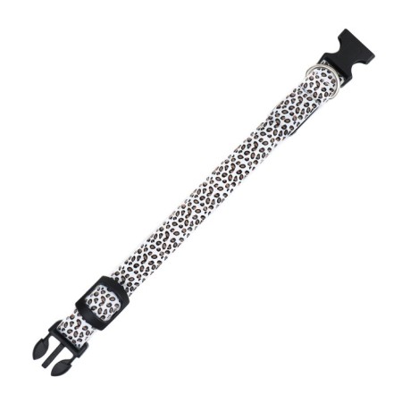 Collar with backlight Leopard 3 glow modes, size S, Osh 22-40 x 2.5 cm white-6